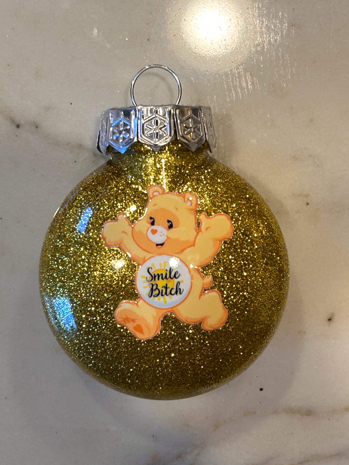Mini Naughty bear Disc ornament
