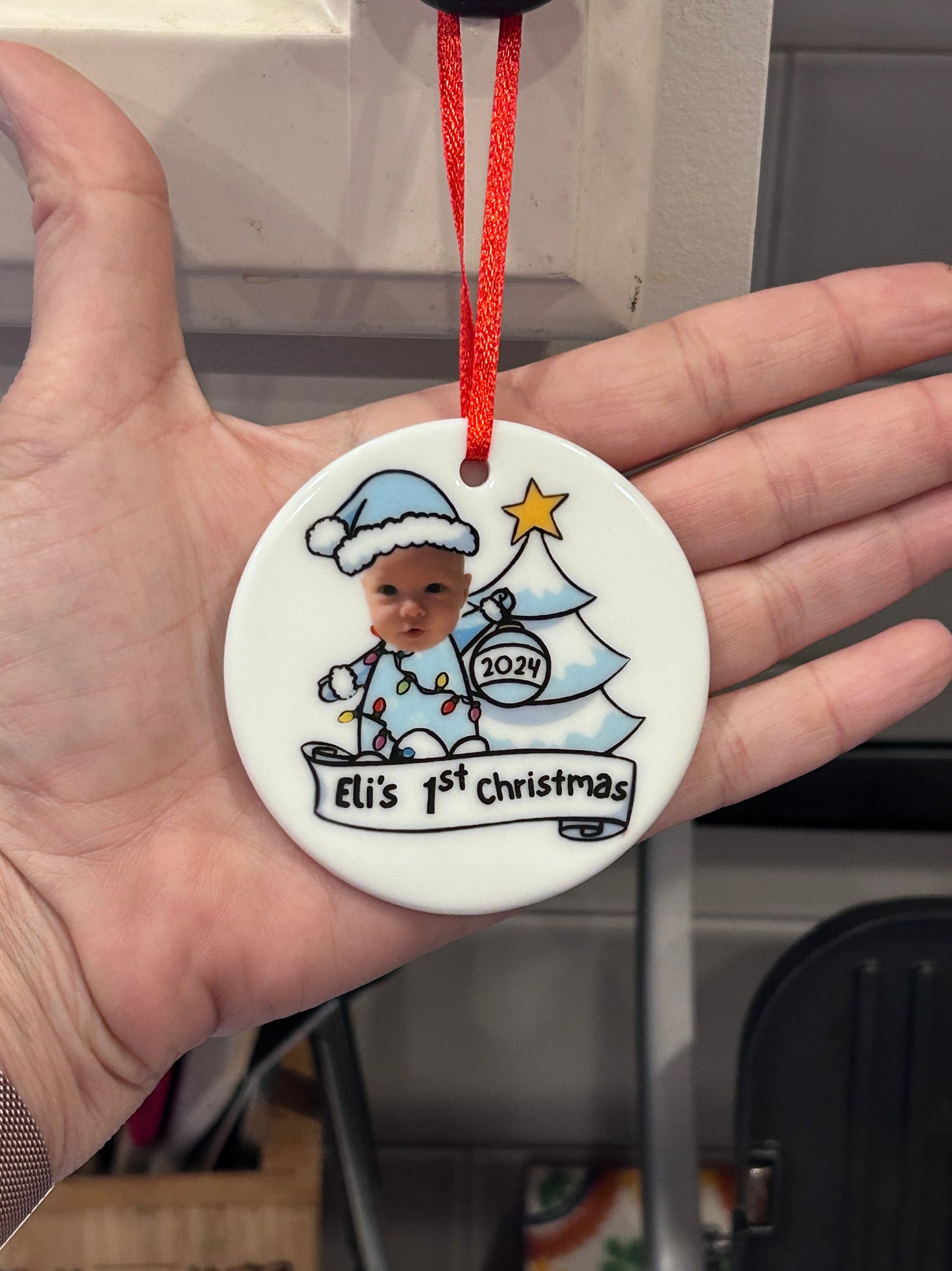 Baby's First Christmas Ornament - use your photo