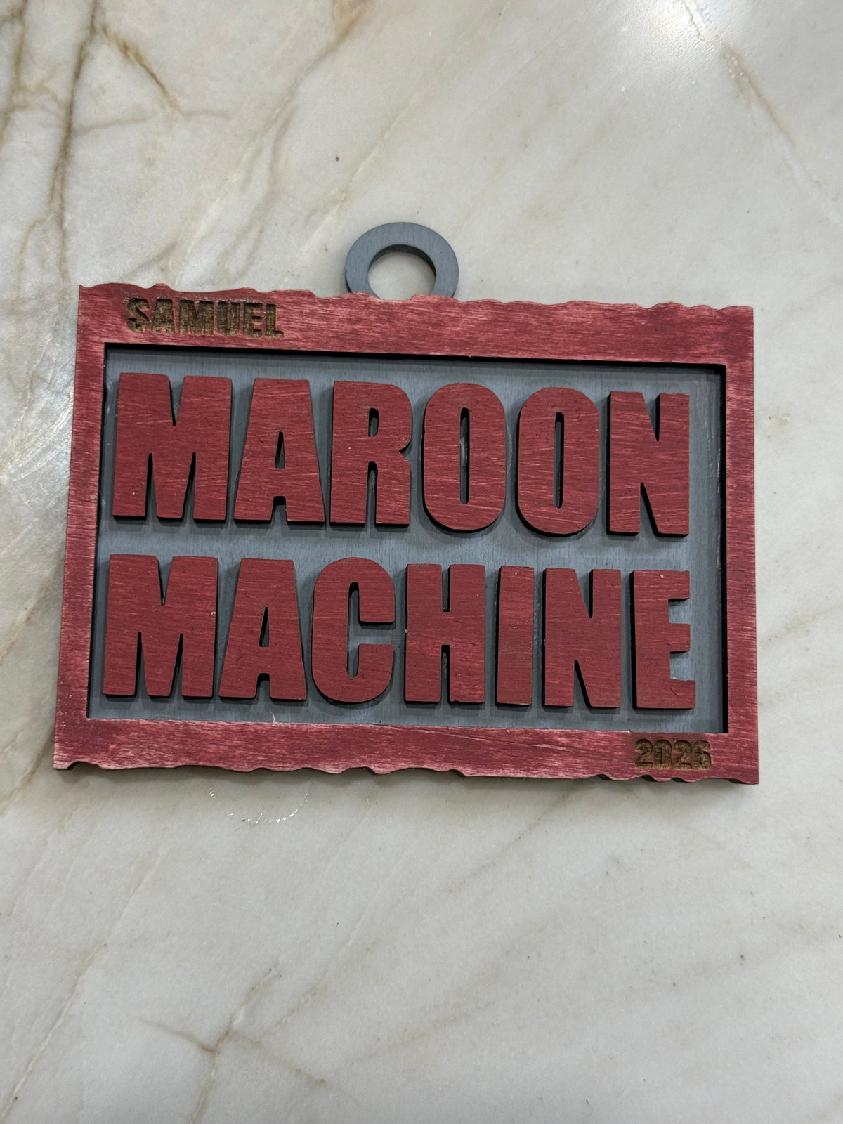Maroon Machine Ornament