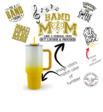 Band Mom Tumbler (game day edition - color)
