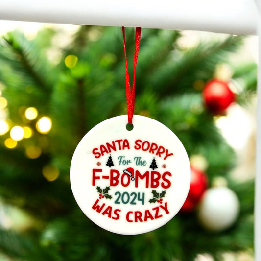 F-Bomb ceramic ornament