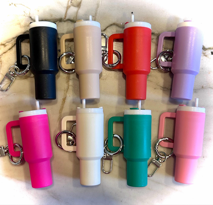 Tumbler keychain/lip balm holder/trinket holder