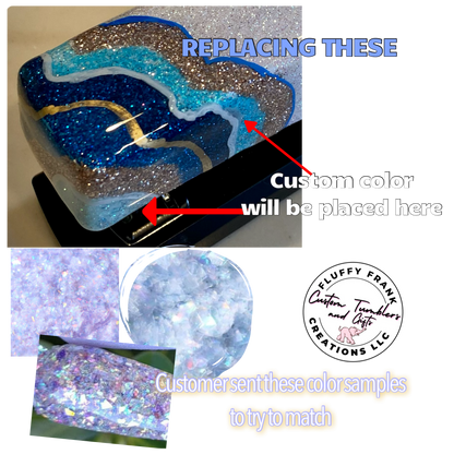 Custom Geode Desk Set