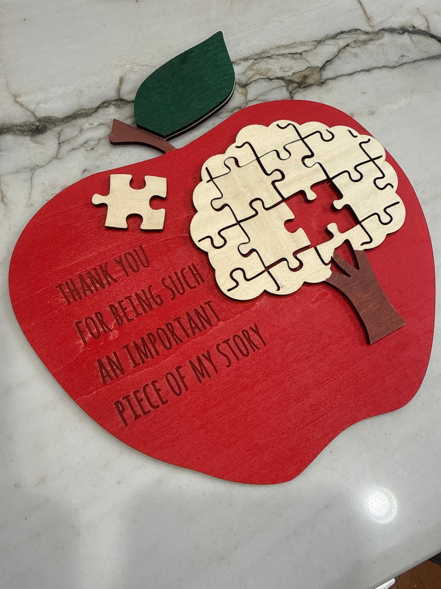 🍎 Apple Puzzle Teacher Appreciation Gift