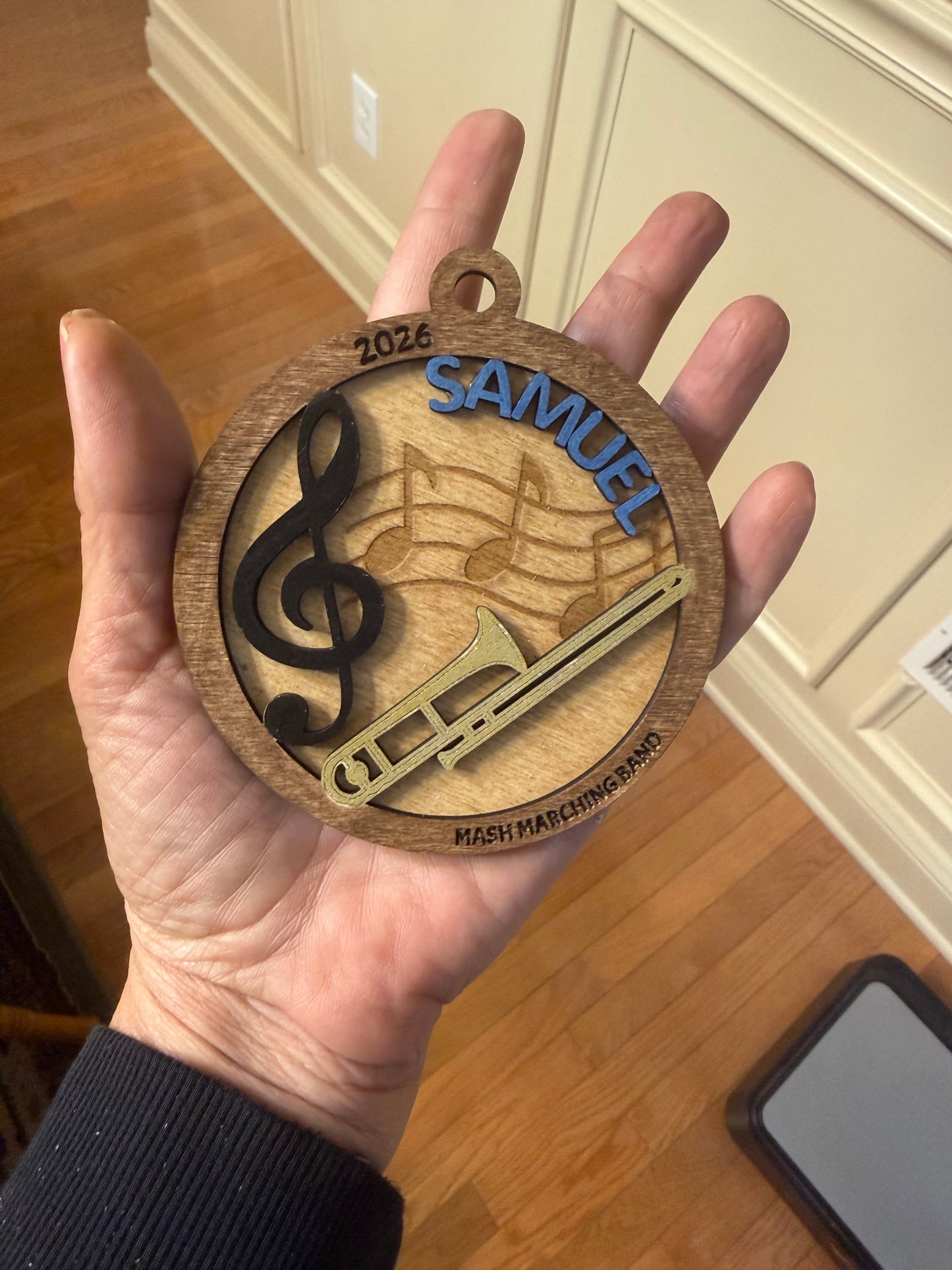 Personalized Trombone Ornament | Custom Marching Band Gift