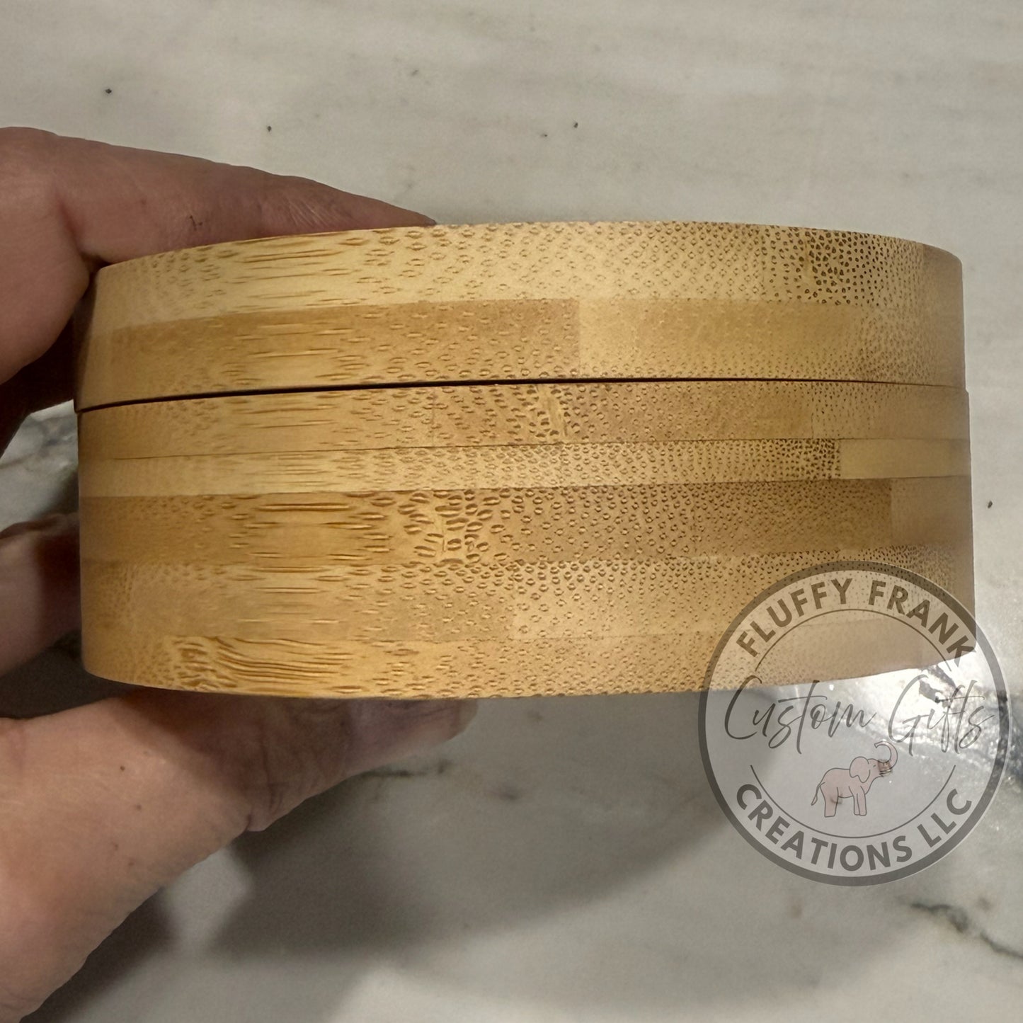 Personalized Bamboo Pill Organizer | Custom Engraved 7-Day Weekly Pill Box | Laser Etched Floral Pill Case Gift