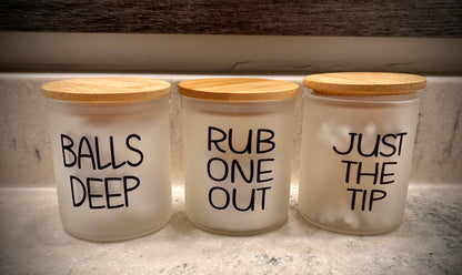 Funny Bathroom Glass canisters