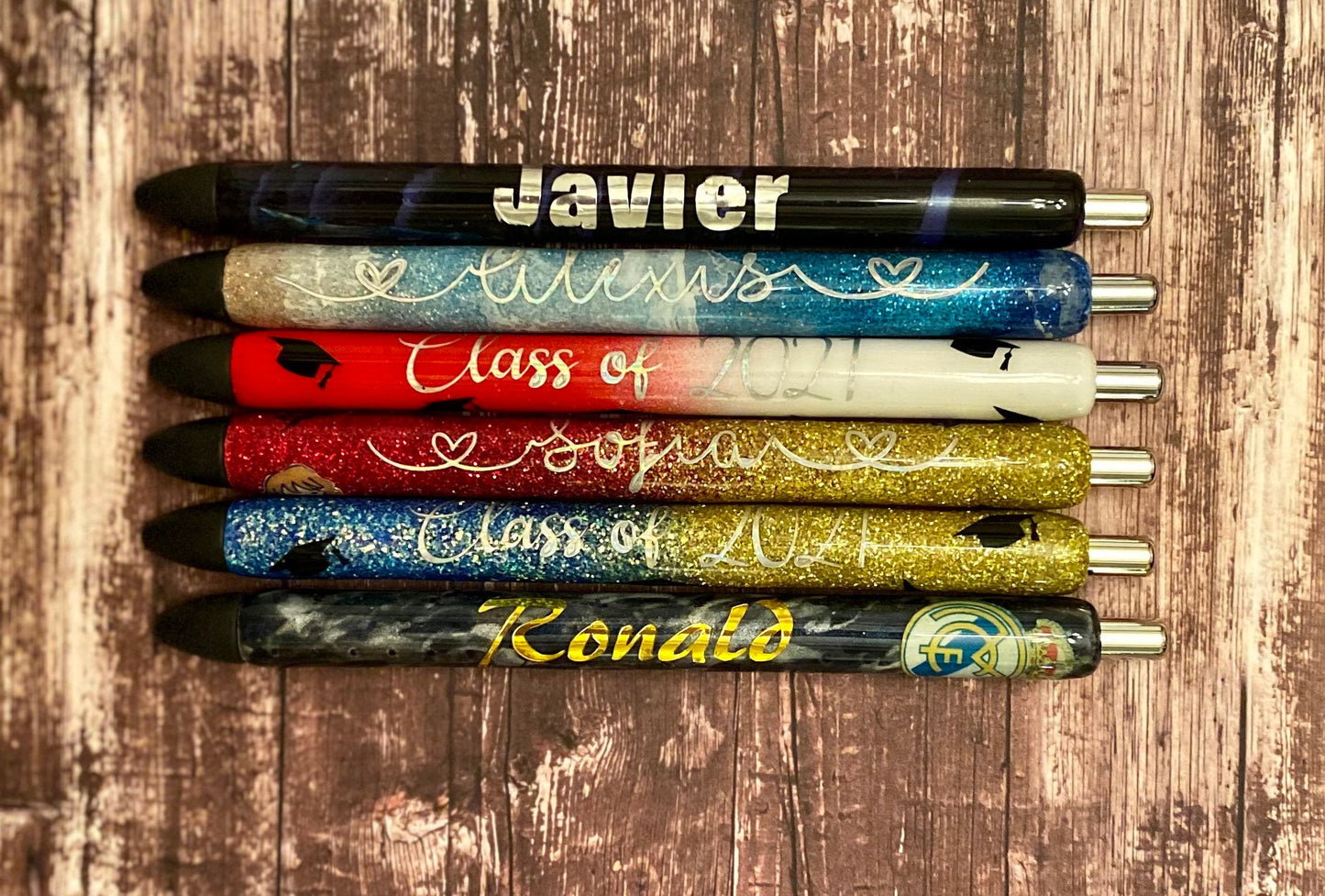 Inkjoy refillable personalized epoxy glitter pen | Custom Personalized Ink Joy Gel Pen | Teacher Gift