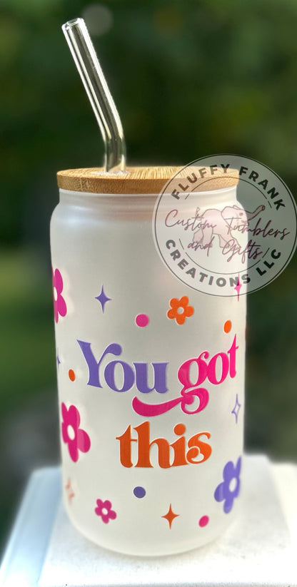 You got this 16oz  glass (frosted)