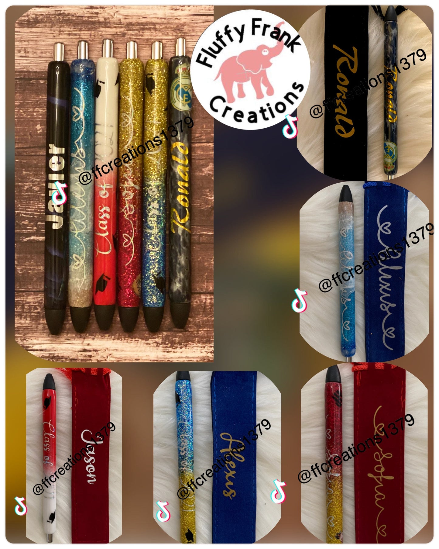 Inkjoy refillable personalized epoxy glitter pen | Custom Personalized Ink Joy Gel Pen | Teacher Gift