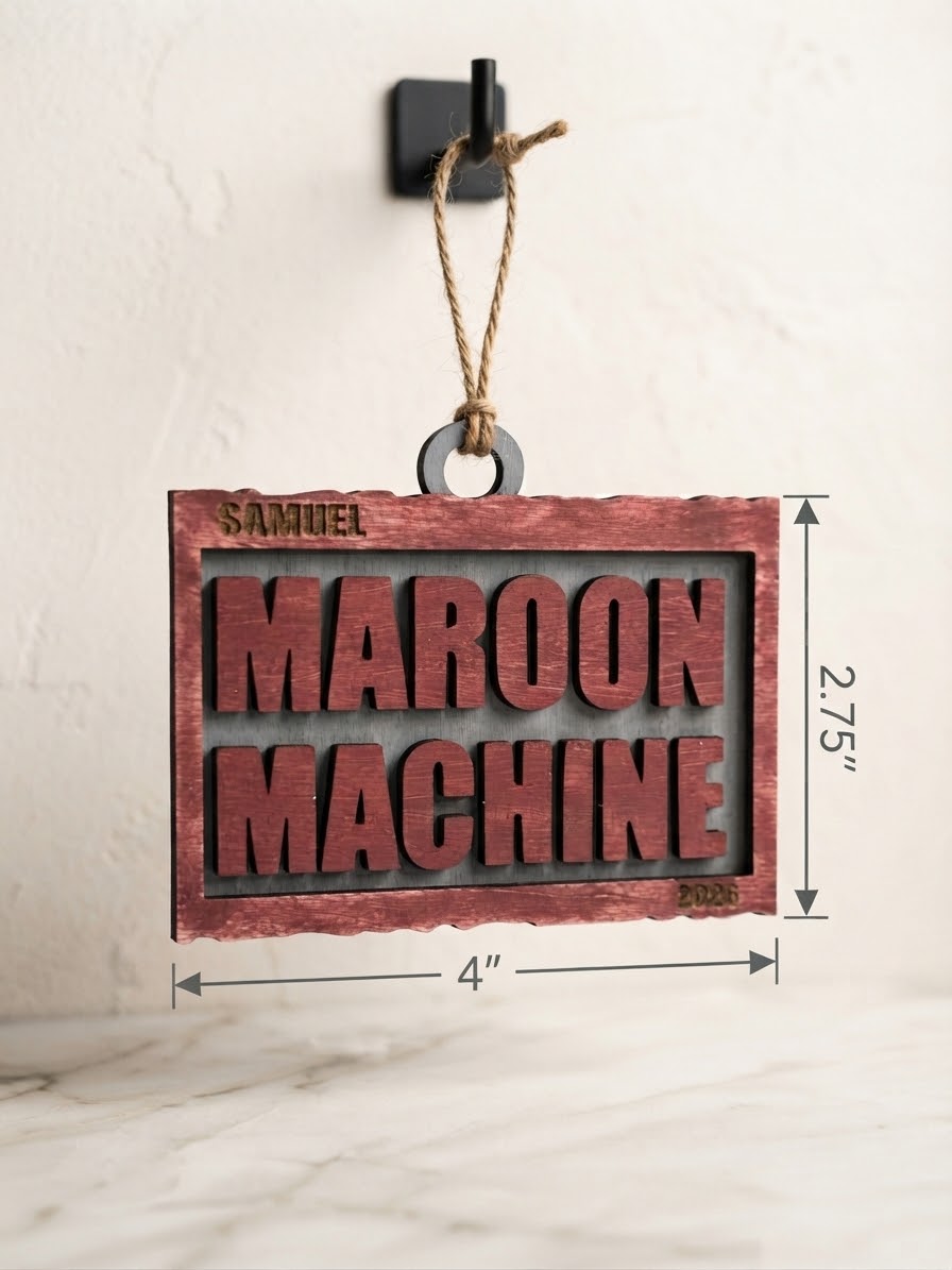 Maroon Machine Ornament