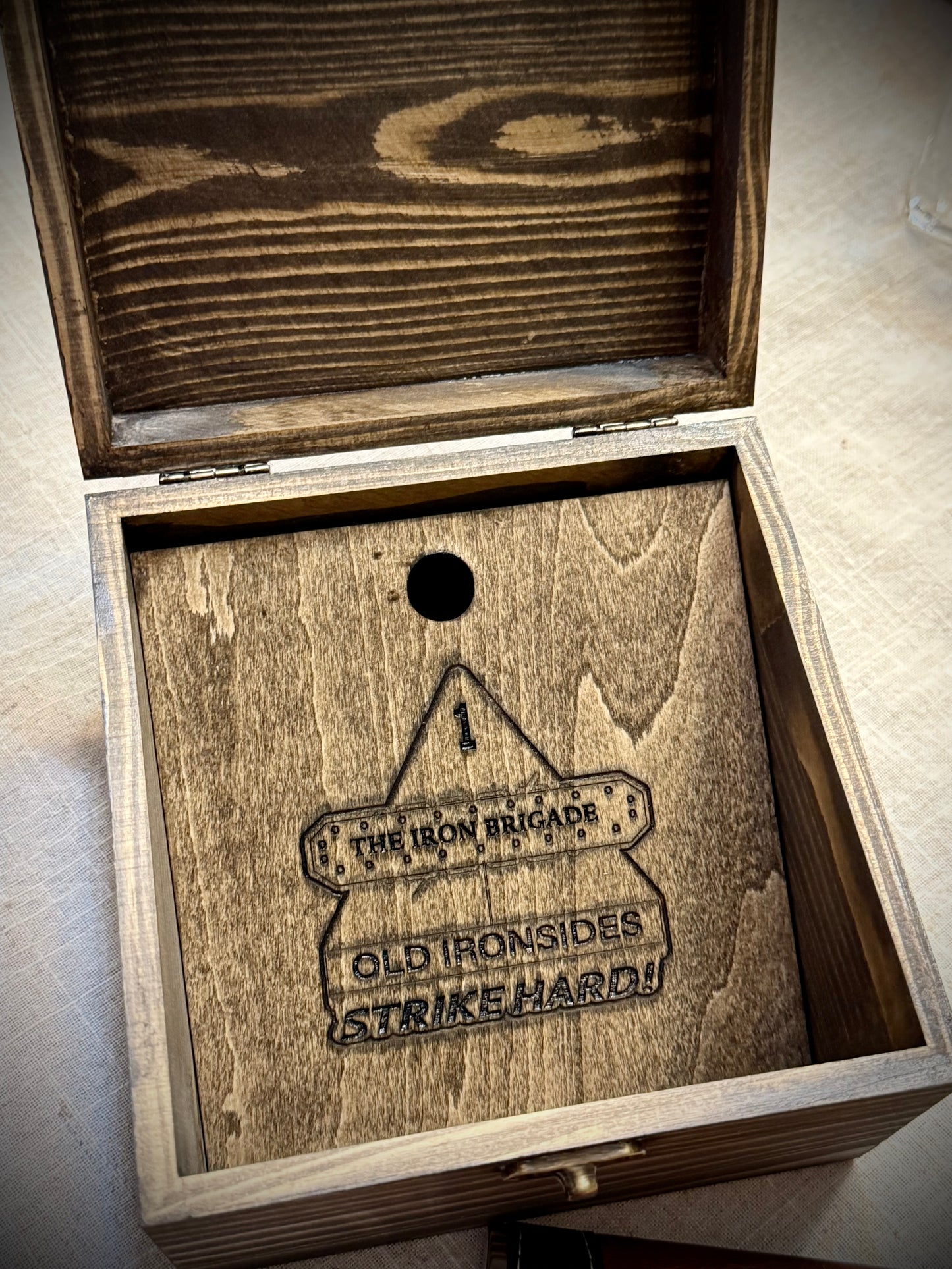 Personalized Leather Flask & Custom Wood Gift Set