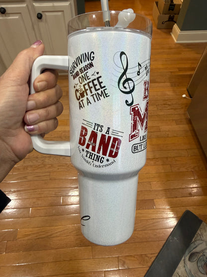 Band Mom Tumbler (game day edition - color)