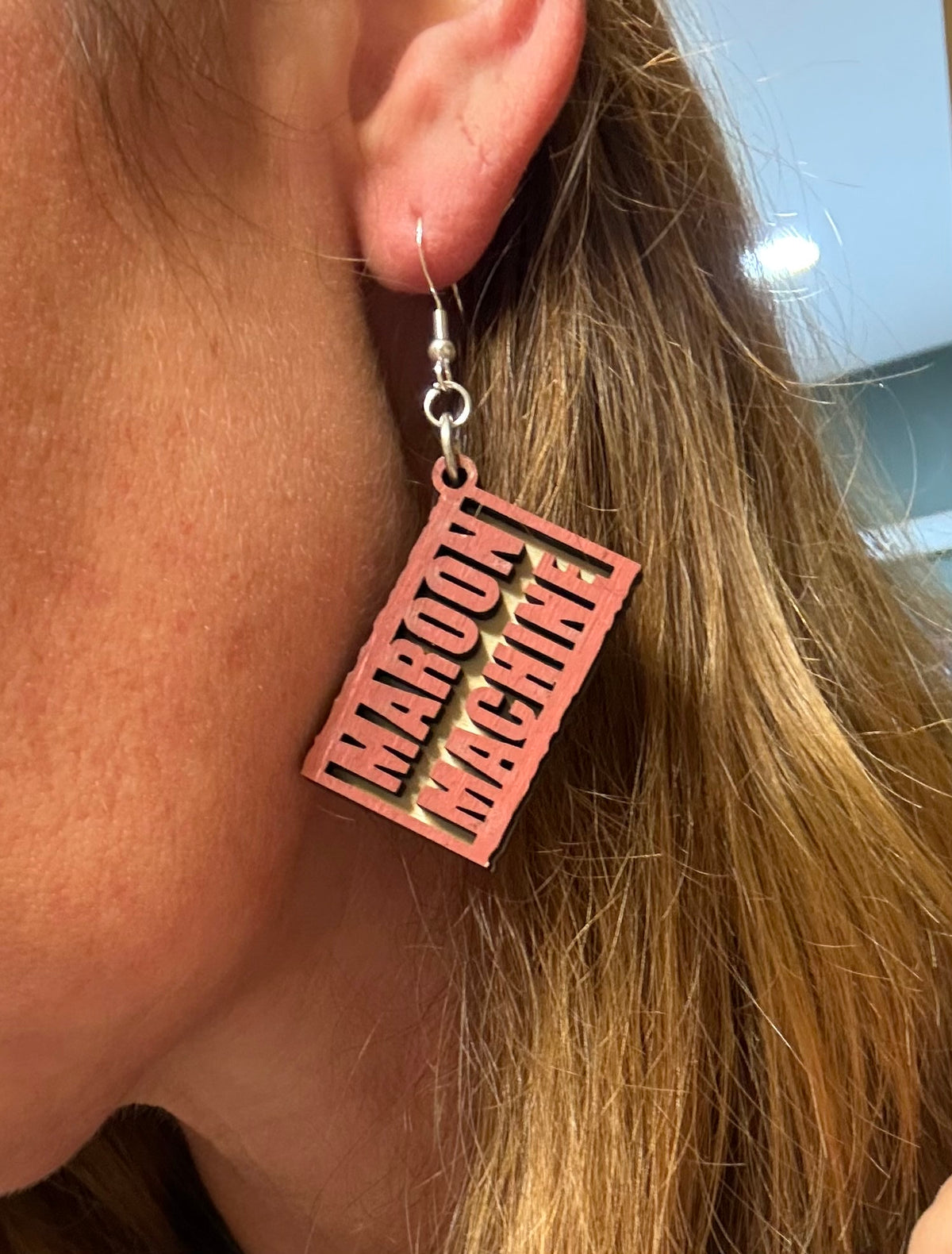 Maroon Machine Earrings