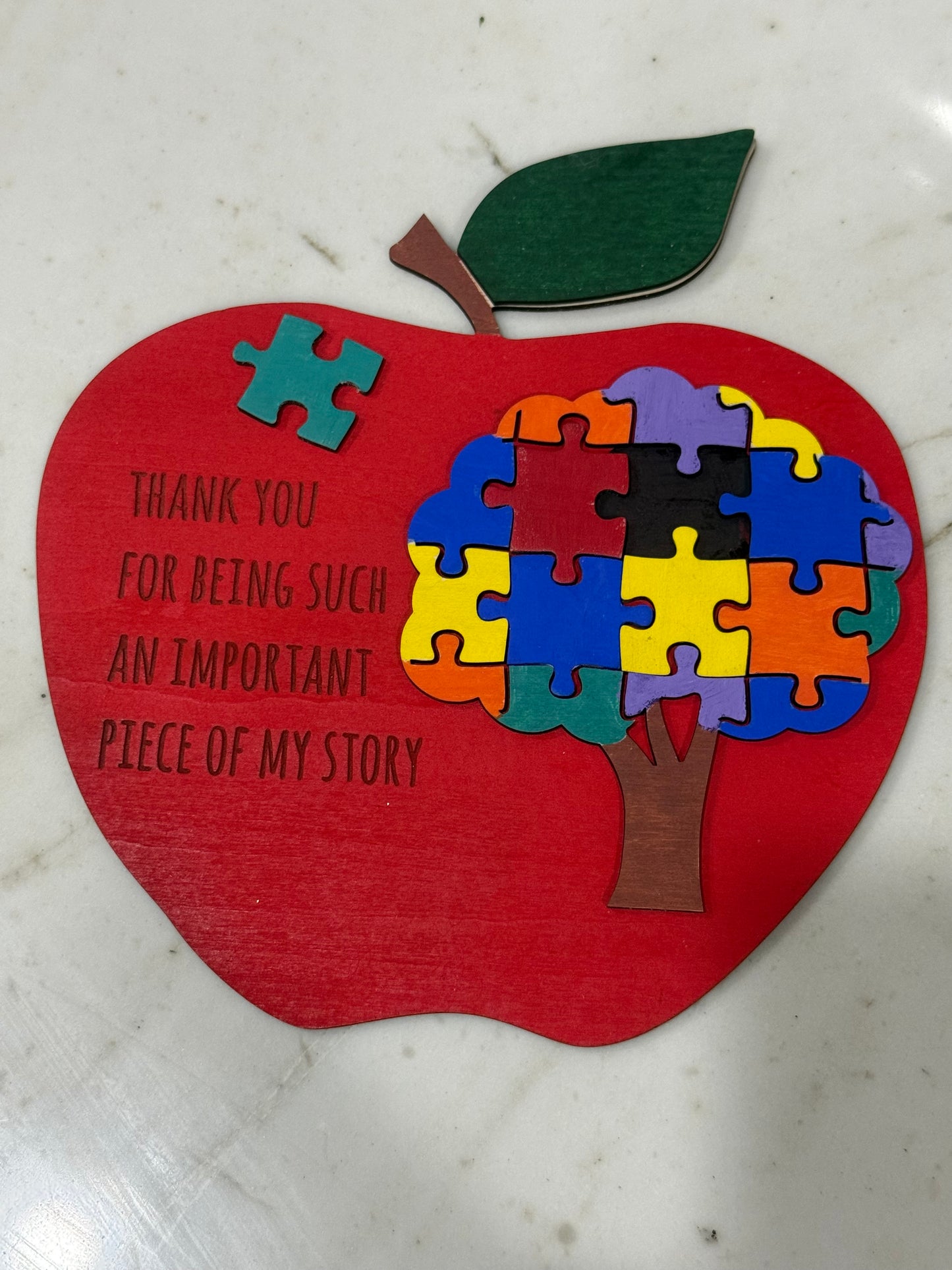 🍎 Apple Puzzle Teacher Appreciation Gift