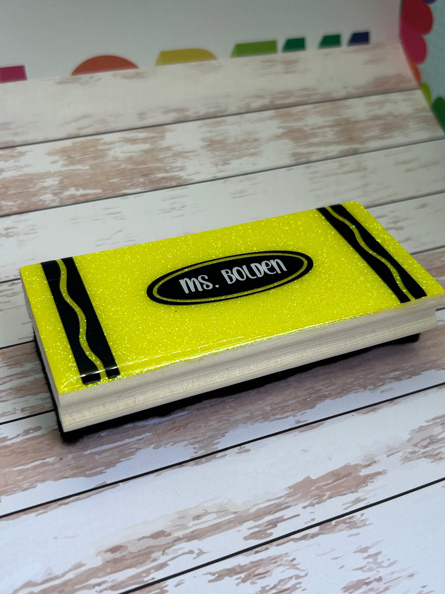 Crayon themed desk items