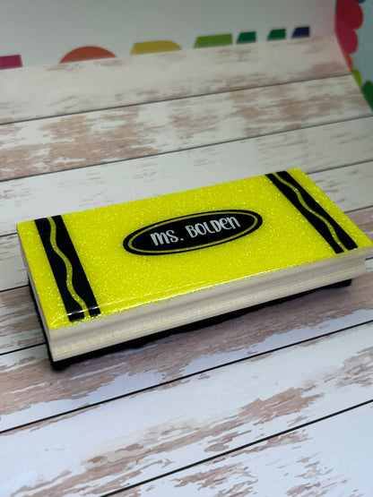 Crayon themed desk items