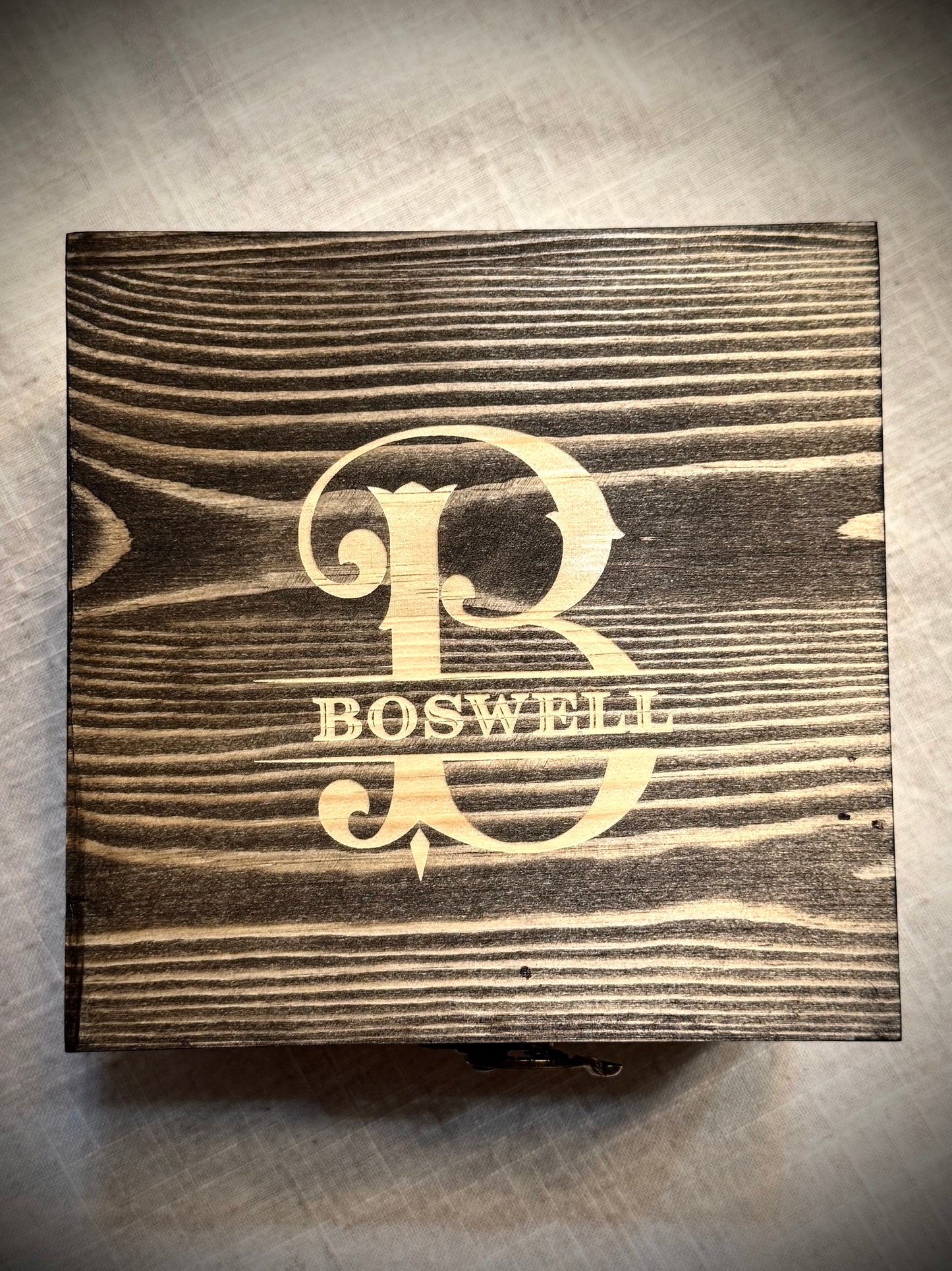 Personalized Leather Flask & Custom Wood Gift Set