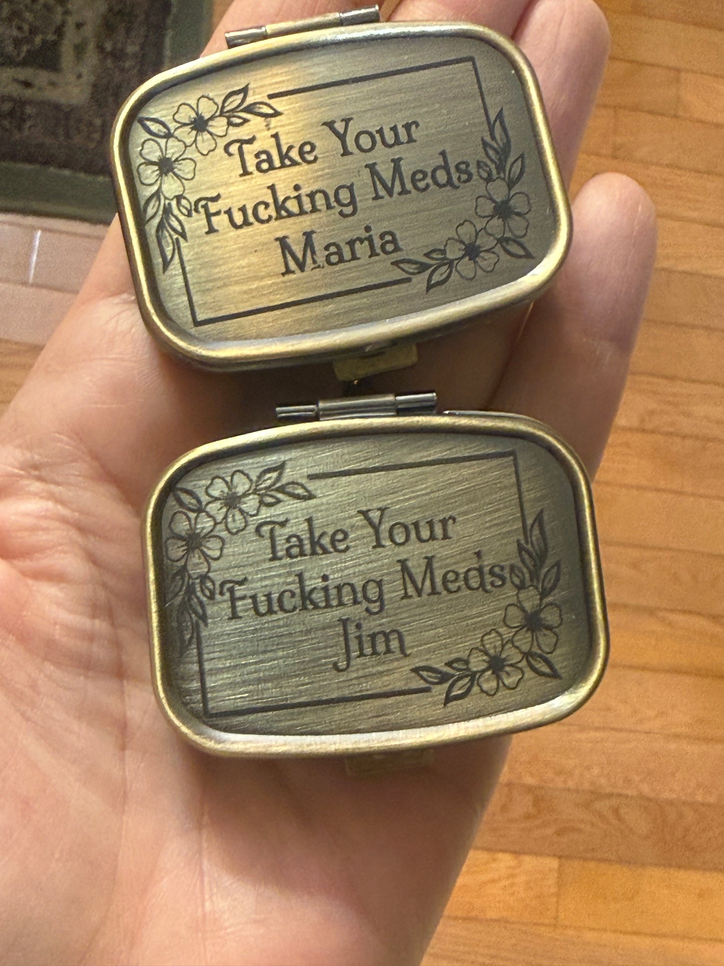 Take your meds custom pill case