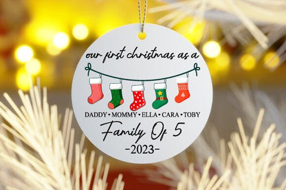 Family Personalized ceramic ornament