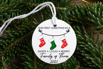 Family Personalized ceramic ornament