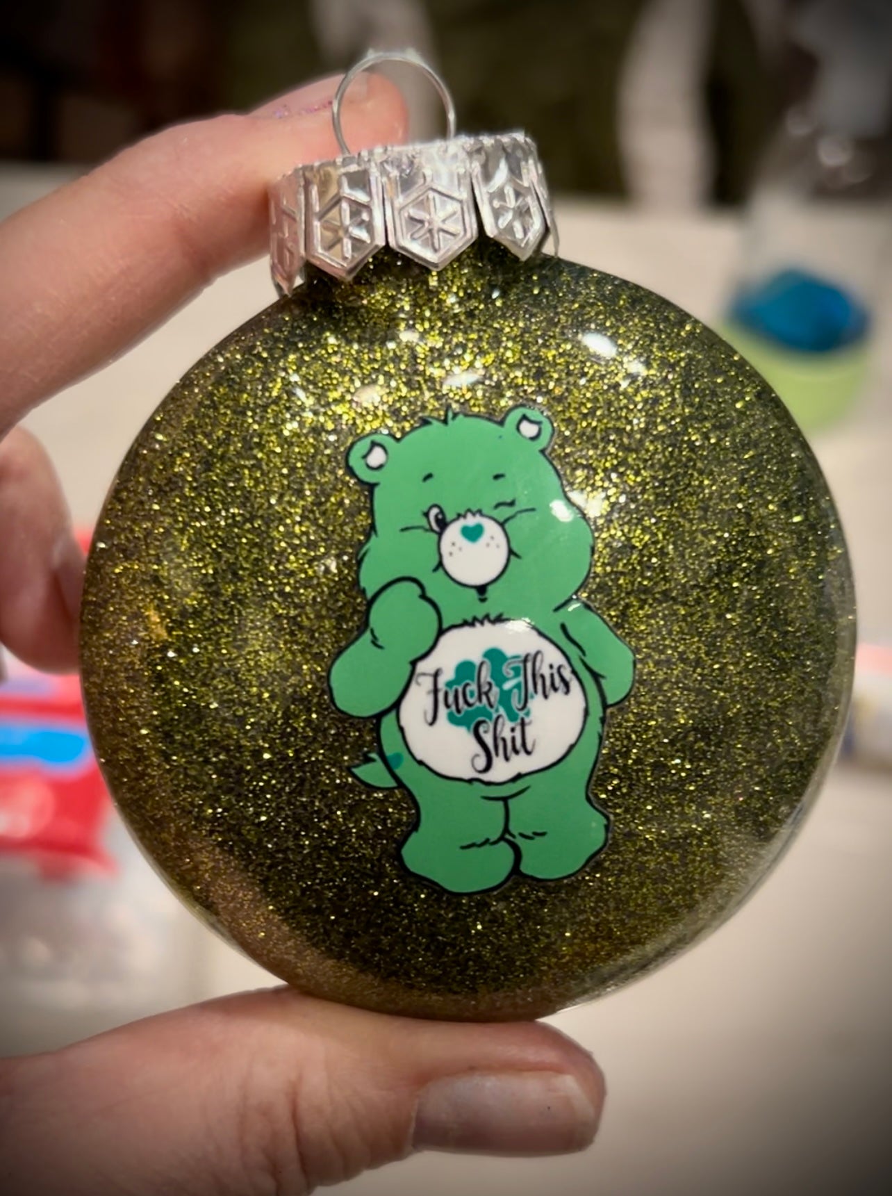 Naughty bear Disc ornament