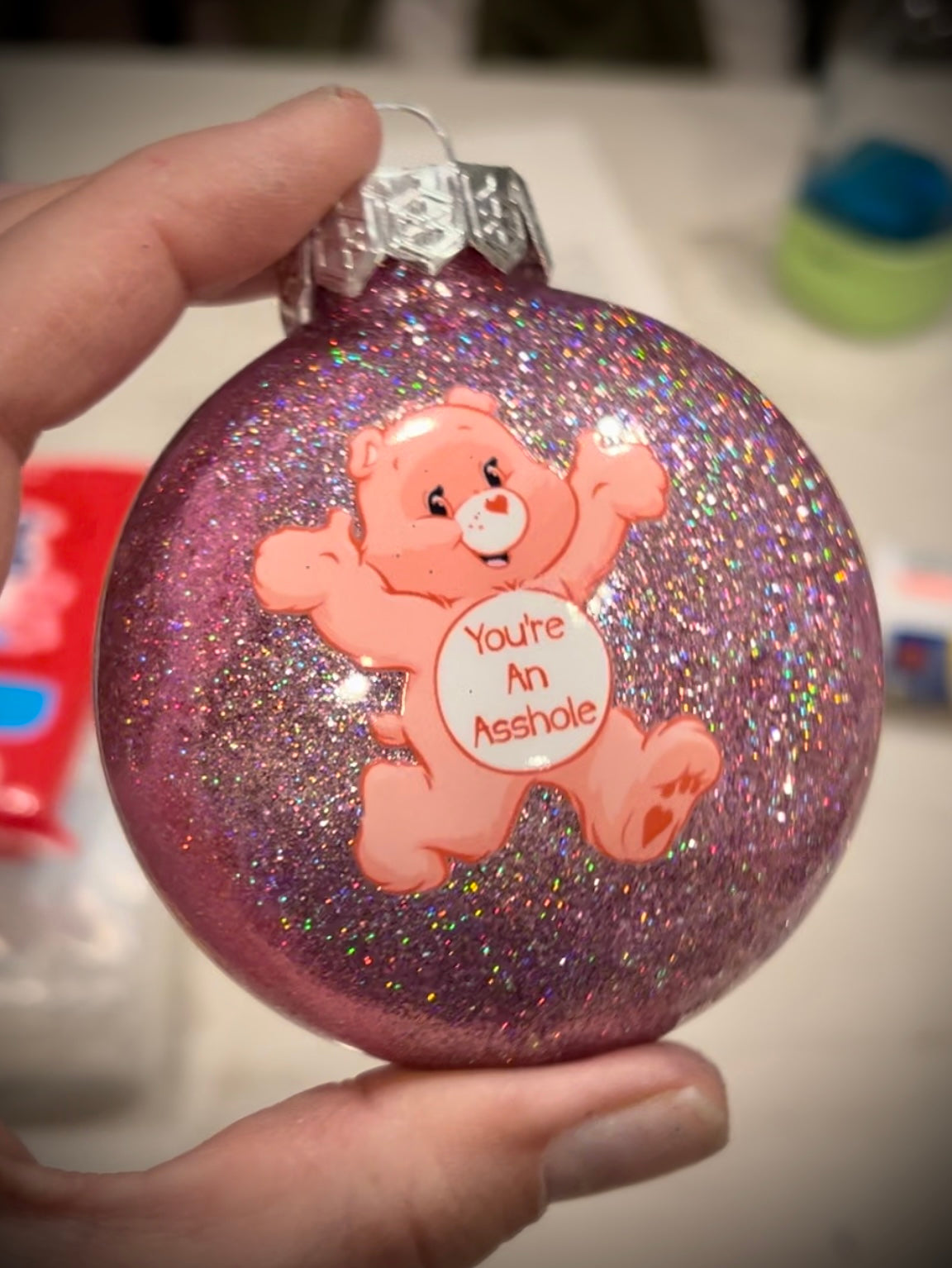 Naughty bear Disc ornament