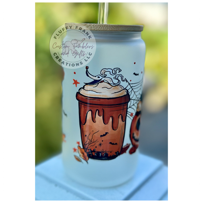 NBC coffee 16oz  glass (frosted)