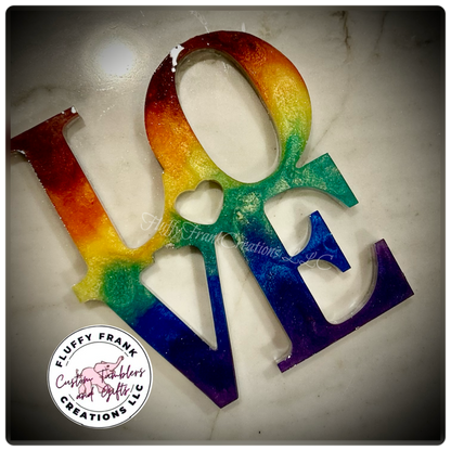 Love resin sign (vertical)