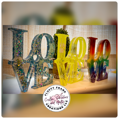 Love resin sign (vertical)