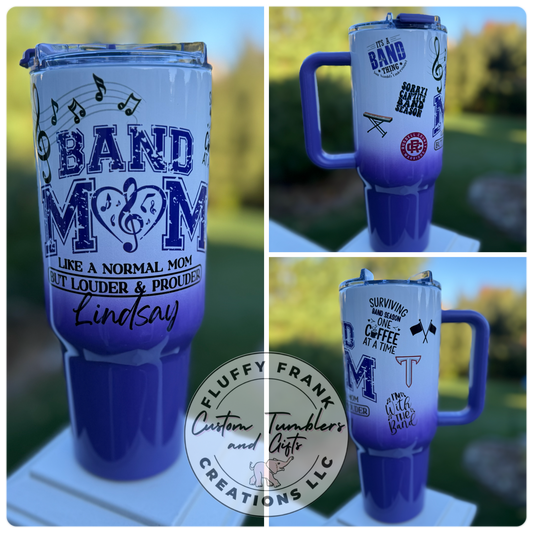 Band Mom Tumbler (game day edition - color)