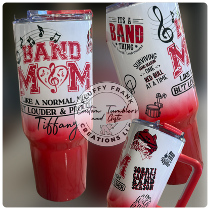 Band Mom Tumbler (game day edition - color)