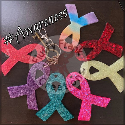 Awareness ribbon keychain - FluffyFrankCreationsLLC