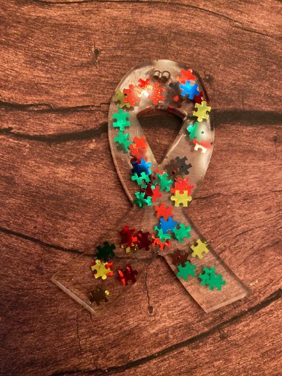 Awareness ribbon keychain - FluffyFrankCreationsLLC