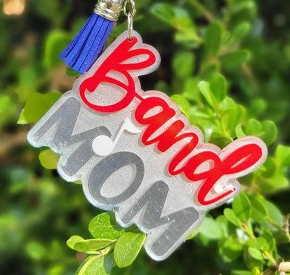 Band Mom Acrylic Keychain - FluffyFrankCreationsLLC