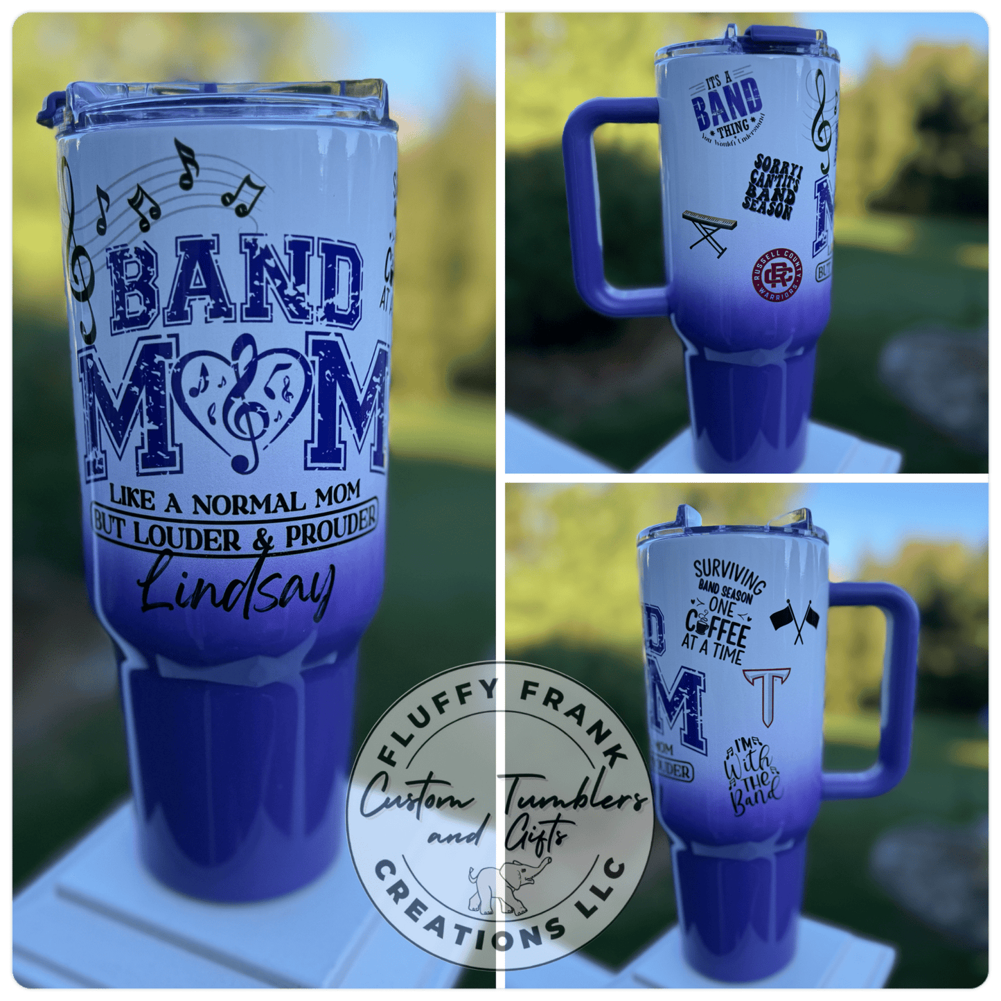 Band Mom Tumbler (game day edition - color) - FluffyFrankCreationsLLC