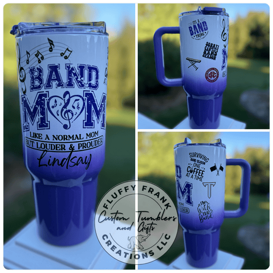Band Mom Tumbler (game day edition - color) - FluffyFrankCreationsLLC