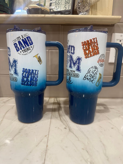 Band Mom Tumbler (game day edition - color) - FluffyFrankCreationsLLC