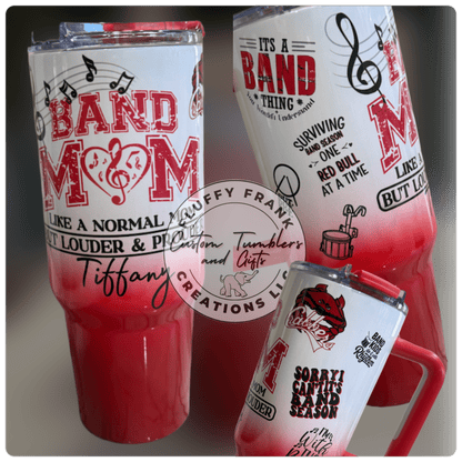 Band Mom Tumbler (game day edition - color) - FluffyFrankCreationsLLC