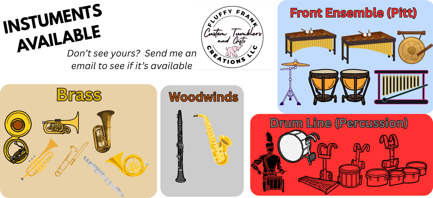 Band Mom Tumbler (game day edition - color) - FluffyFrankCreationsLLC