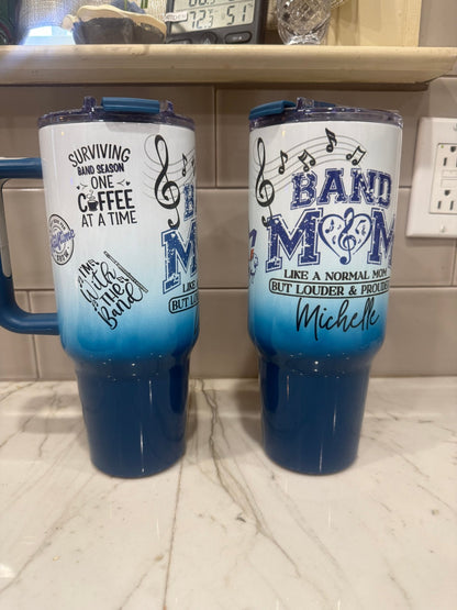 Band Mom Tumbler (game day edition - color) - FluffyFrankCreationsLLC