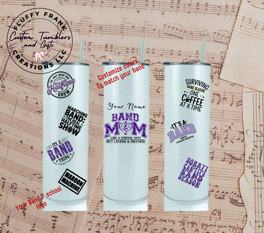 Band Mom 20oz Glitter Tumbler
