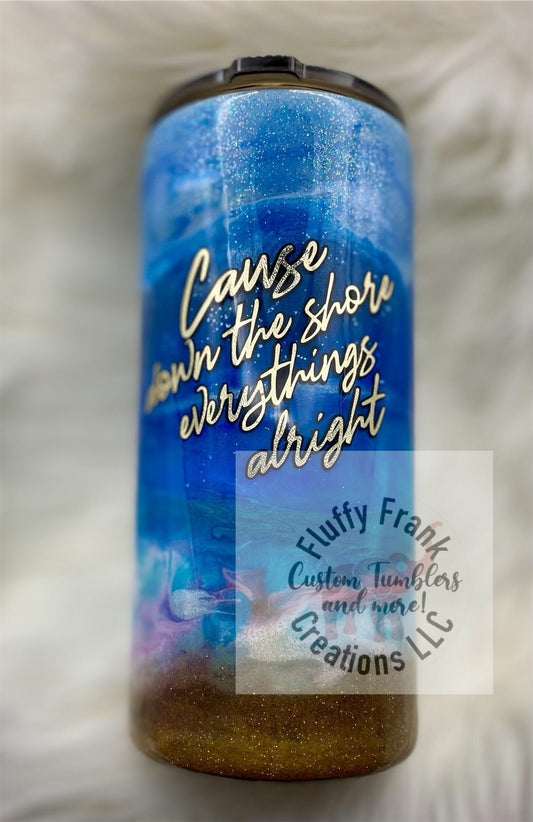 Beach tumbler - FluffyFrankCreationsLLC