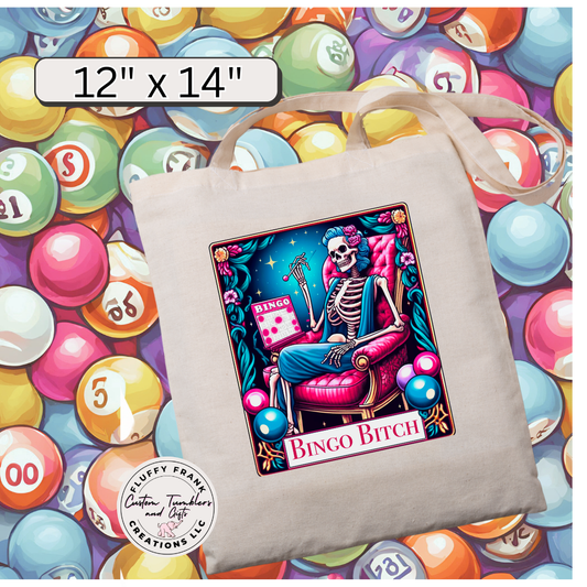 Bingo Canvas Tote - FluffyFrankCreationsLLC
