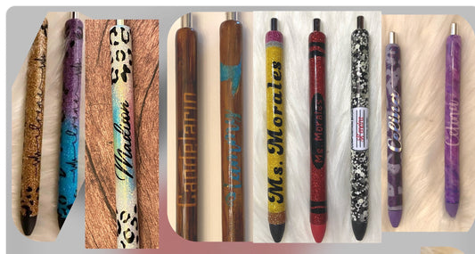 Inkjoy refillable personalized epoxy glitter pen | Custom Personalized Ink Joy Gel Pen | Teacher Gift