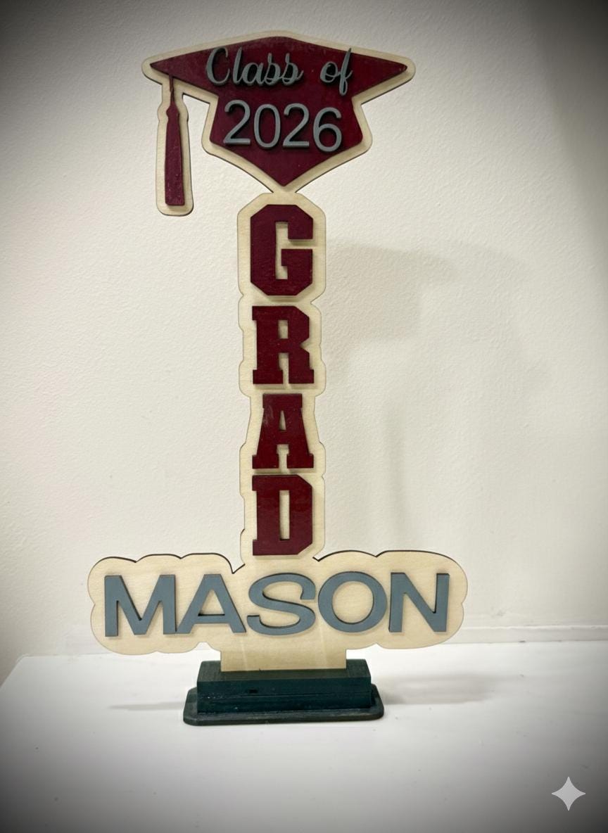 Graduation Tassel Holder Personalized, Class of 2026 Tassel Display, Custom Graduation Name Sign, Senior Graduation Gift