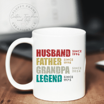 Father's Day 11oz Ceramic Mug - Choose Your Dad Joke! - FluffyFrankCreationsLLC