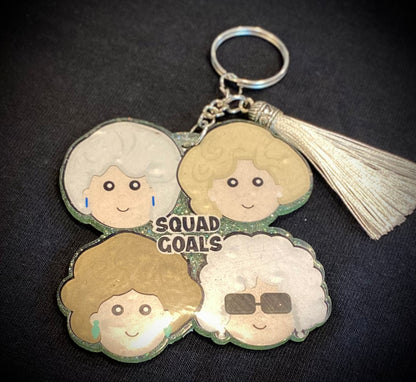 Squad Goals nostalgic keychain