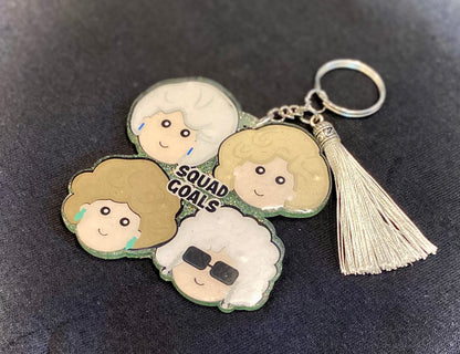 Squad Goals nostalgic keychain