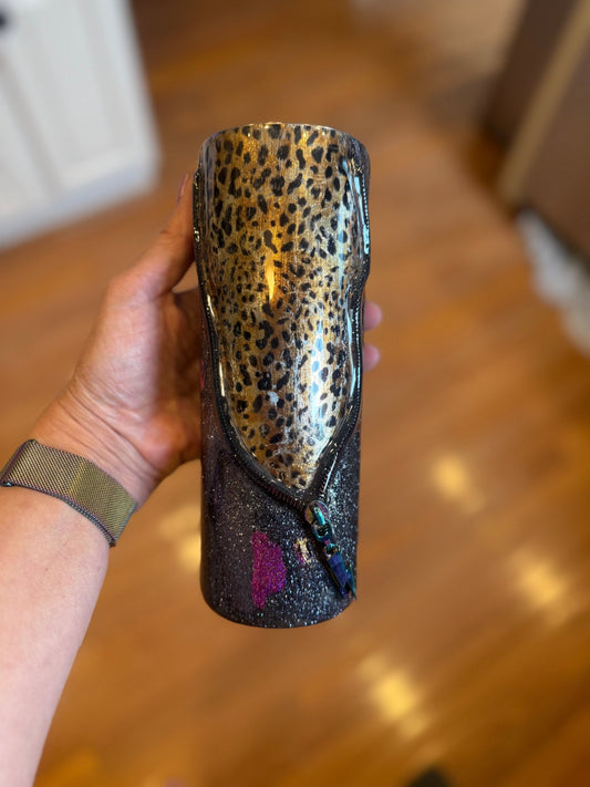 Stuck in the 80’s epoxy tumbler - FluffyFrankCreationsLLC